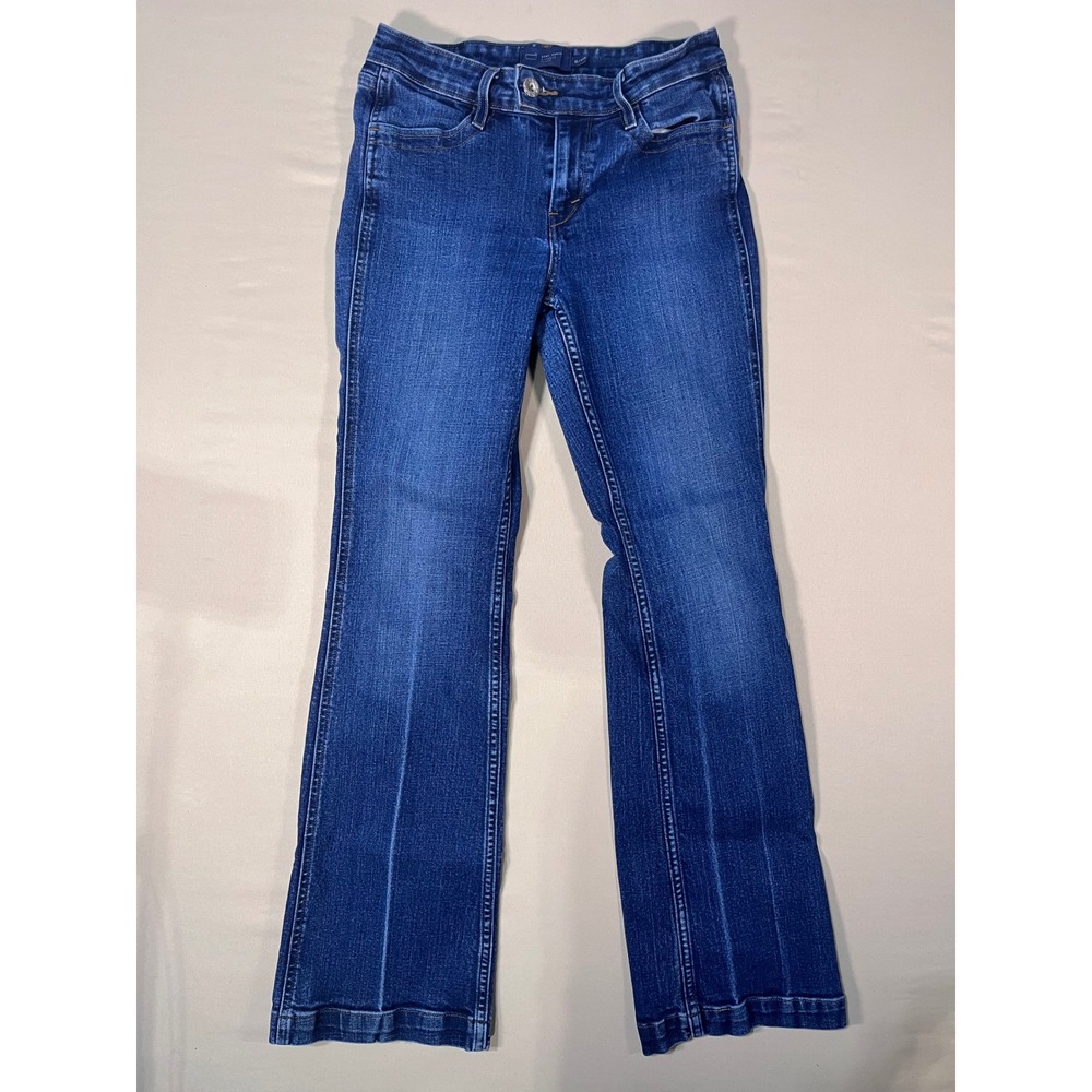 Levis Demi Curve Classic Flare Jeans Womens 6/28 Medium Wash Blue Denim Flare